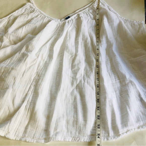 Old Navy Woman’s White Tie-Shoulder Gauzy Weave Cami Swing Top Plus Size 4X - Picture 9 of 11
